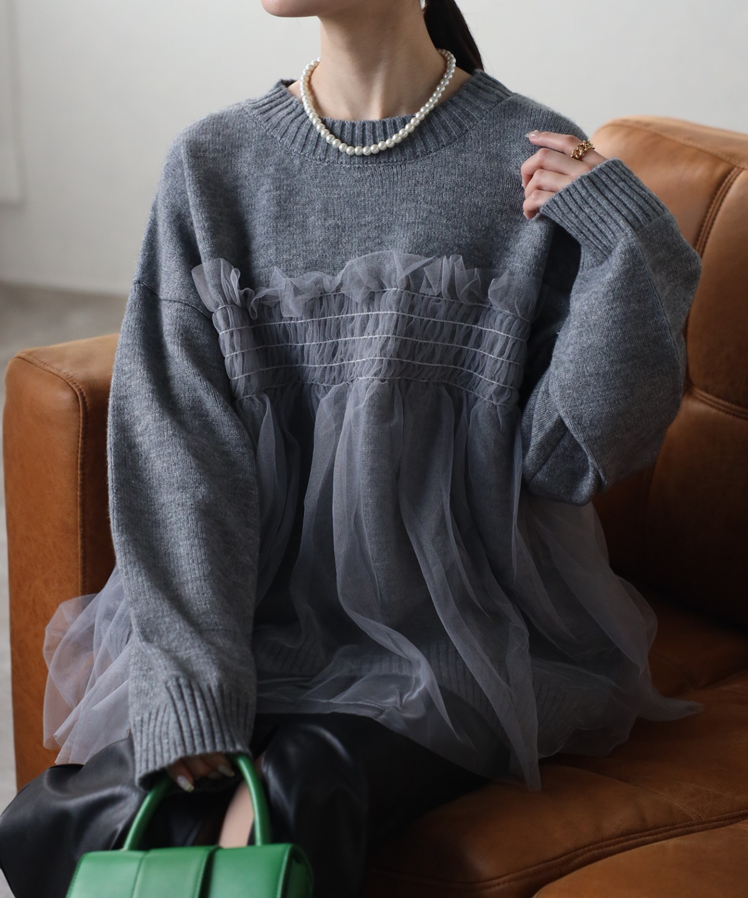 model：162cm 着用サイズ：F