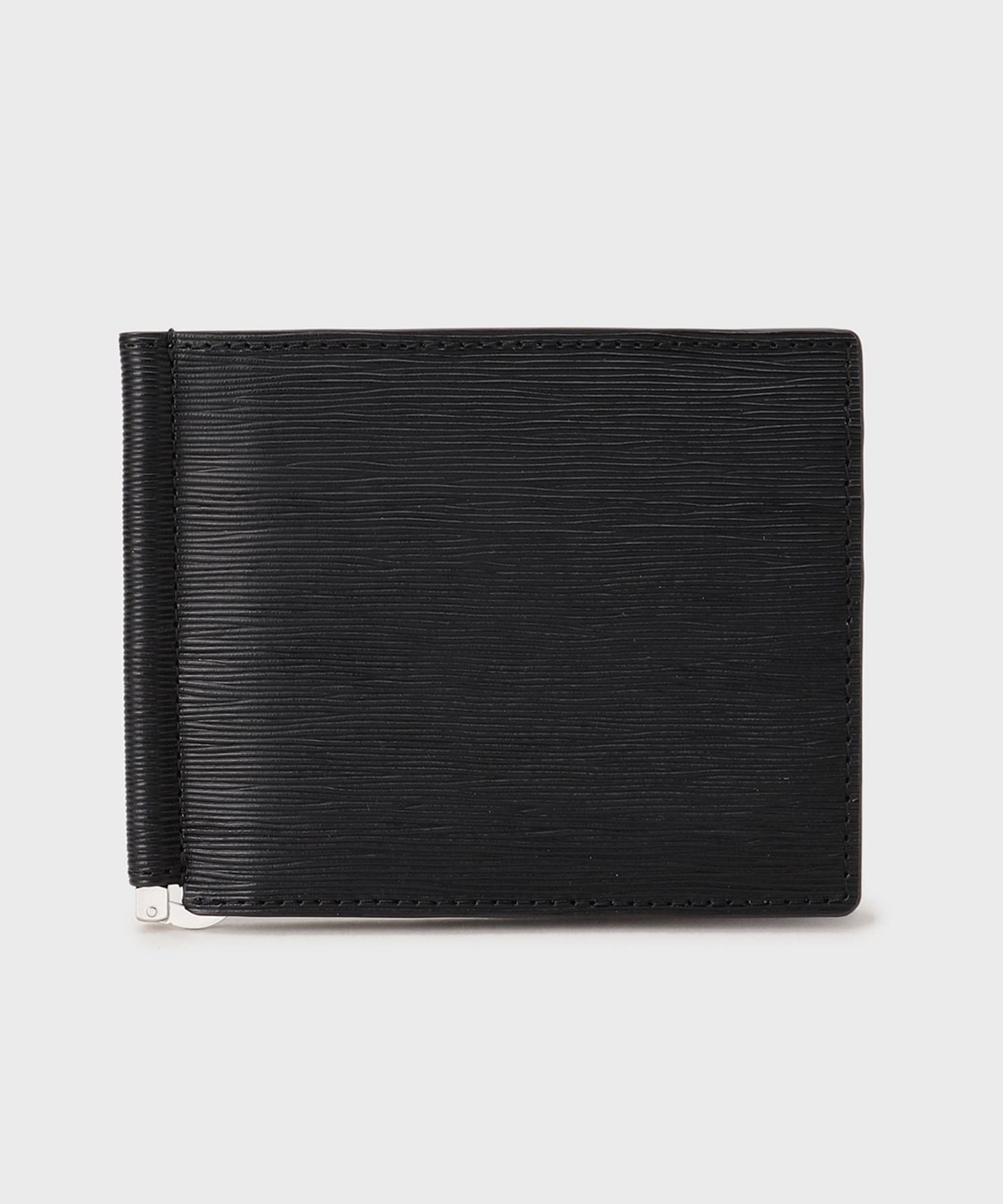 NEW レザーリップルシリーズ】マネークリップ付 サプレス ウォレット