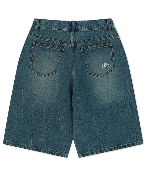 mahagrid/マハグリッド』 MUD WASHING DENIM SHORT /マッドワッ