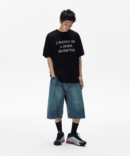 【mahagrid】25SS★ MUD WASHING DENIM PANT WASHED ZIP CARGO DENIM PANT [BLUE] - MAHAGRID