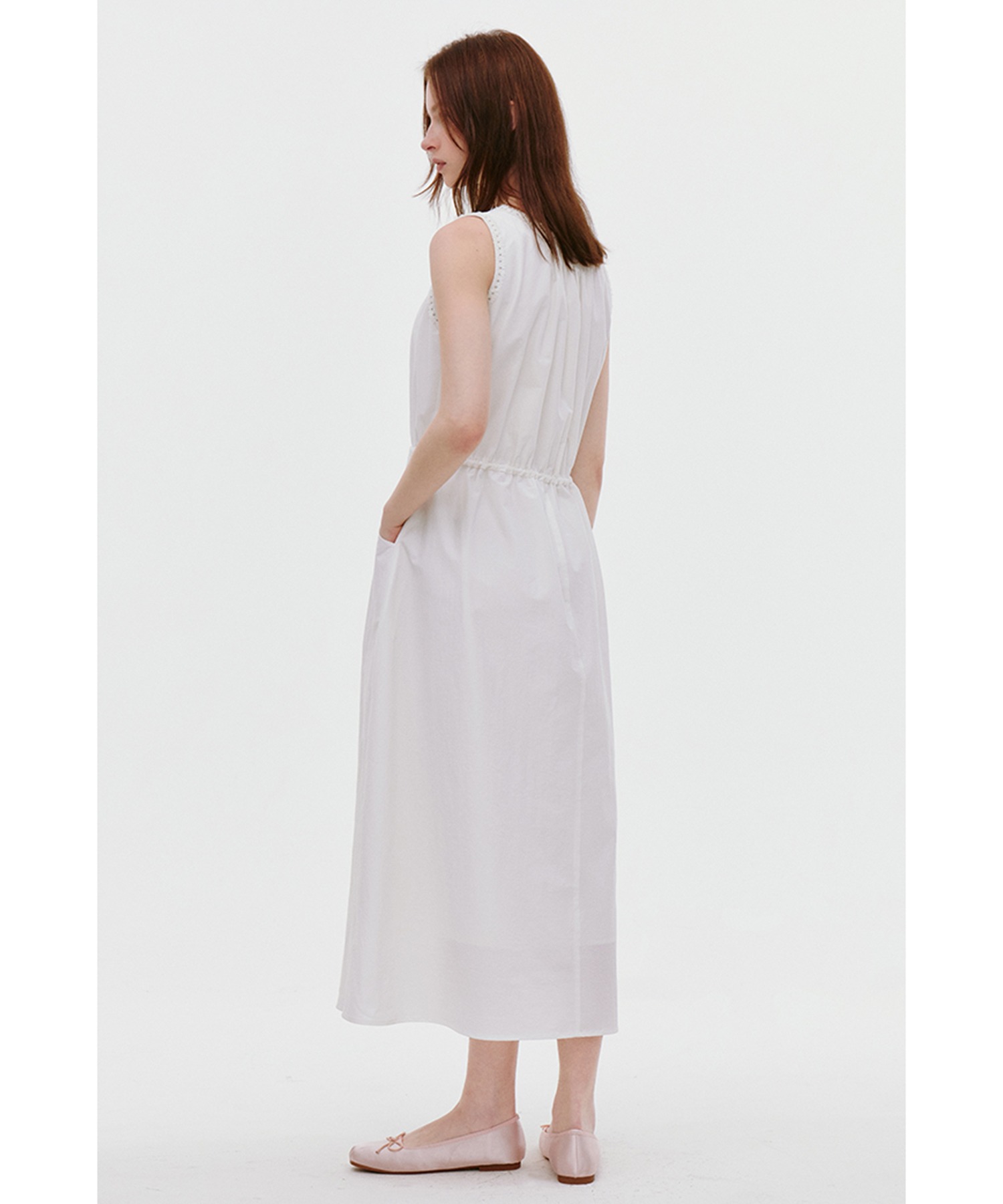 ドローストリング ノースリーブミニワンピース Fano Studios ドローストリング ノースリーブミニワンピース Fano Studios