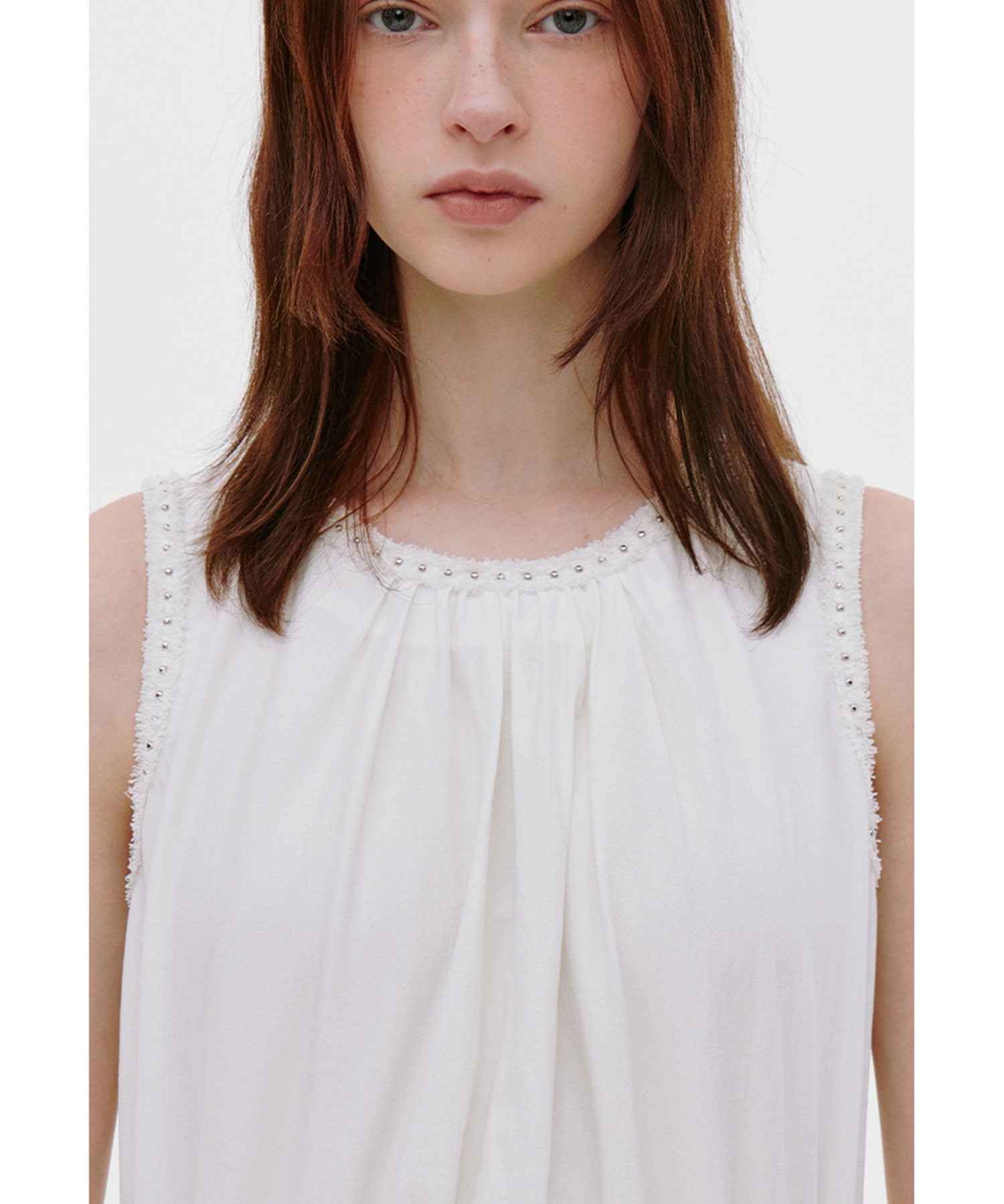 ウエストドローストリング ノースリーブワンピース FX25L063【Fano