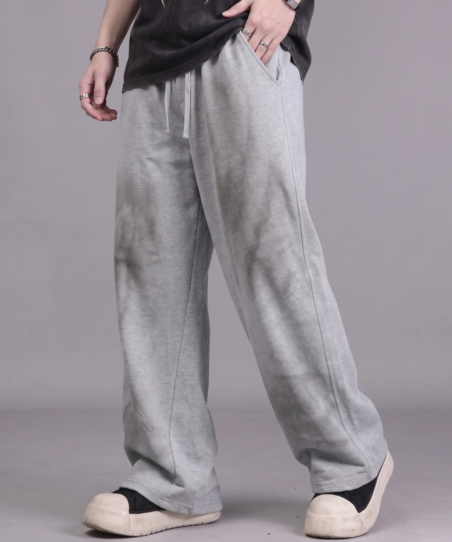 A'GEM/9 × .kom 『A'gem/エージェム』SPRAY SWEAT WIDE PANTS/スプレー
