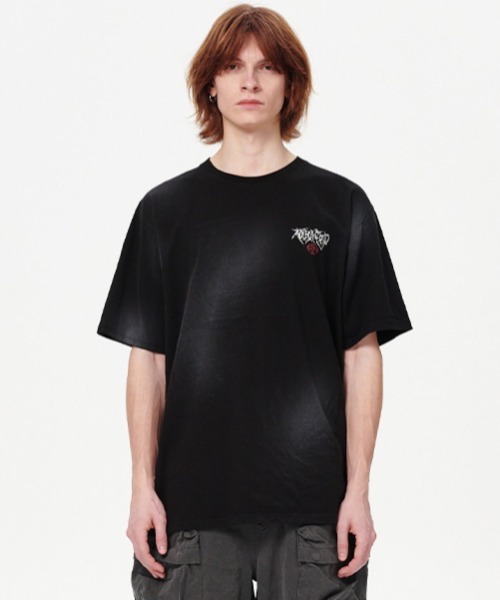 mahagrid/マハグリッド』 TEEN AGE RIOT WASHED TEE/スローガンワッ