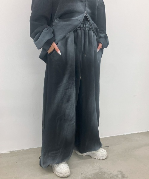 アロ まとめ買い歓迎出品 A'GEM/9 × .kom 『ARULE/アルール』 スプレー加工スウェットパンツ