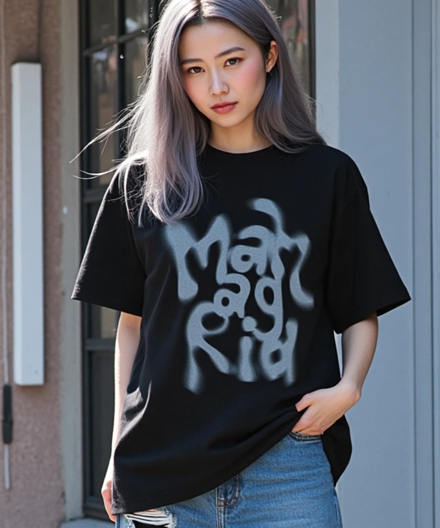 【mahagrid】23FW★ BLUR LS TEE mahagrid/マハグリッド』 GRAFFITI BLUR TEE /グラフィティ