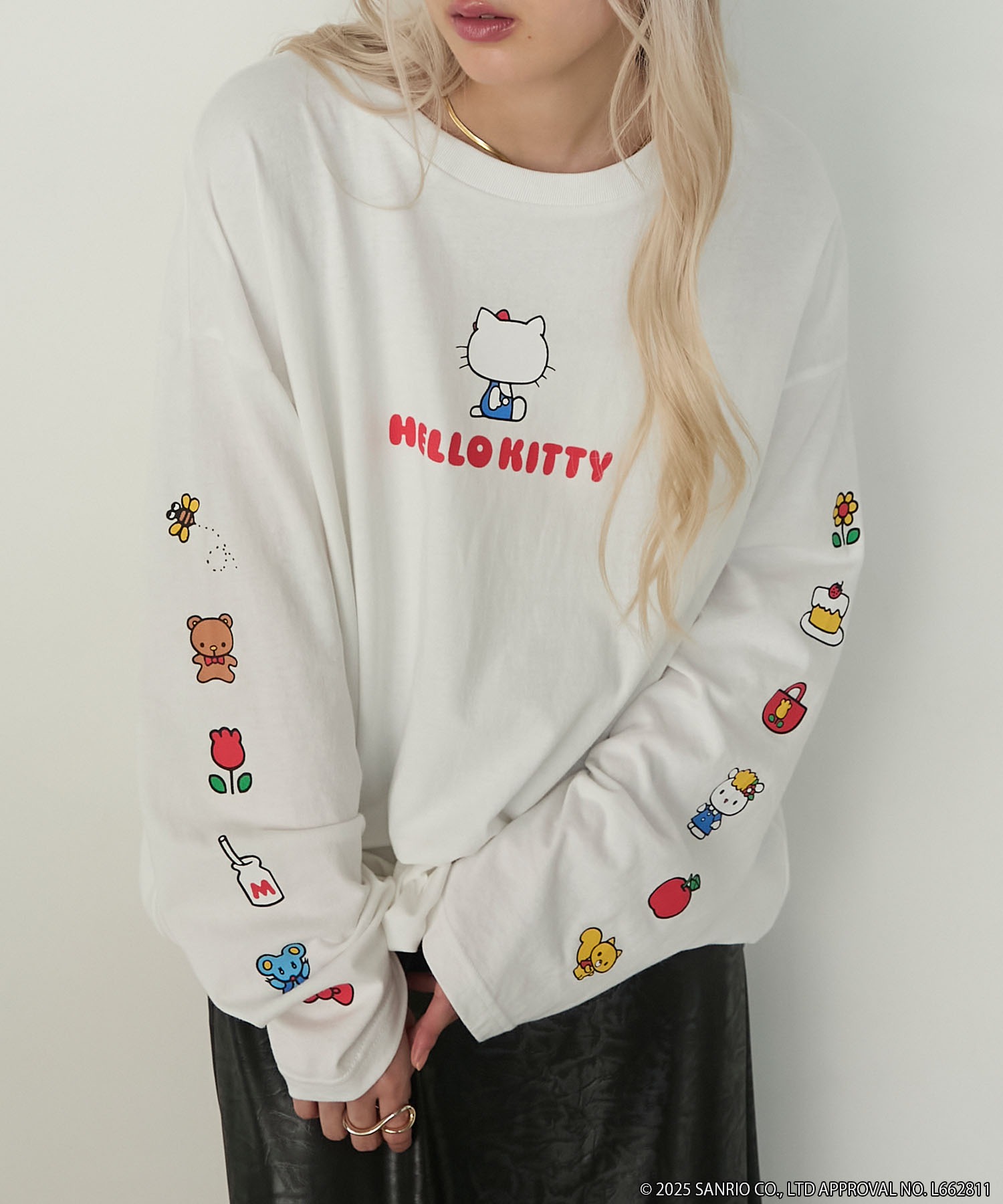 HELLO KITTY × forksy.】オーバーサイズアソートロゴプリント