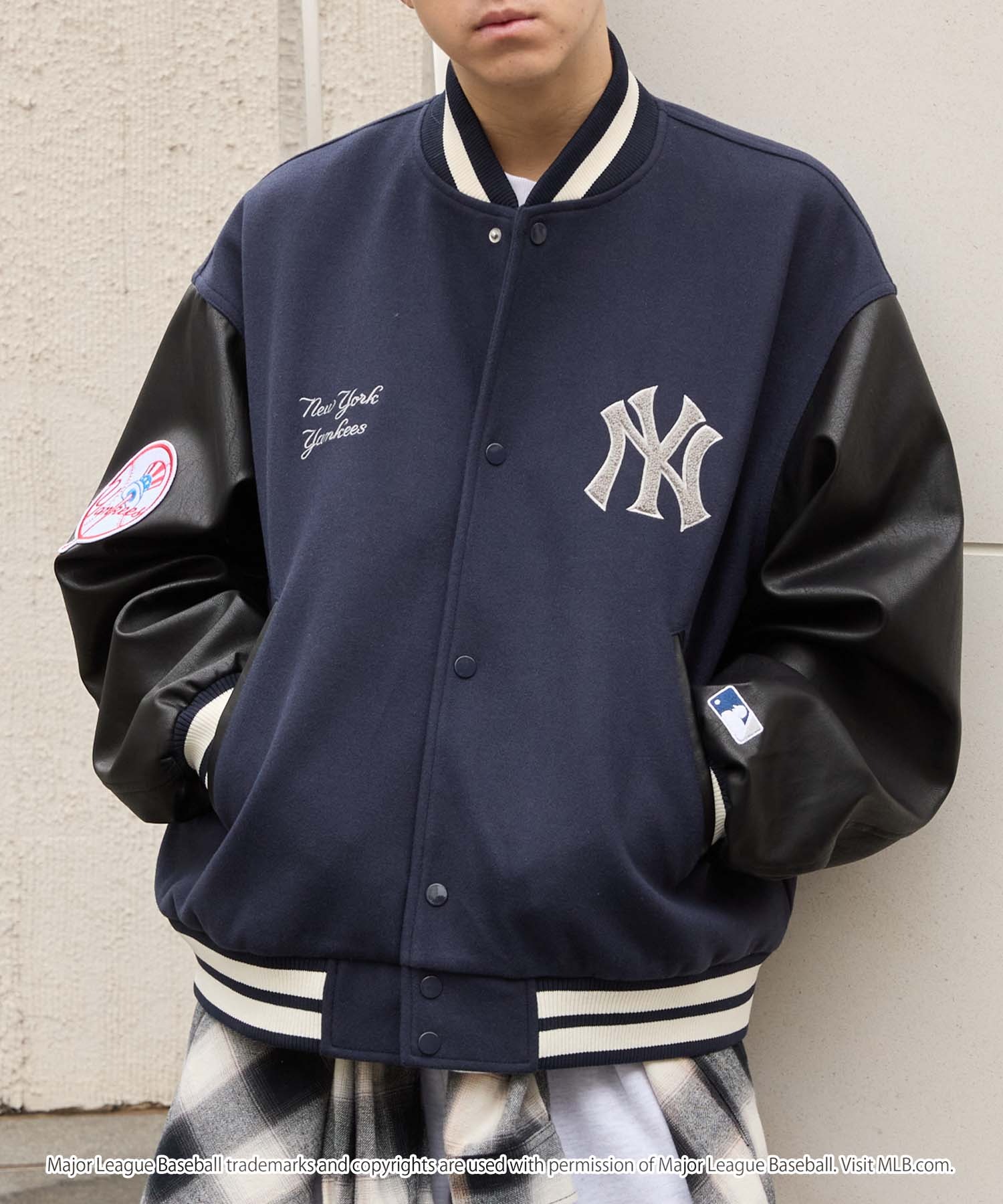 メジャーリーグベースボール 別注 ワッペン刺繍 MLB/メジャーリーグベースボール 別注 ワッペン刺繍 配色ライン