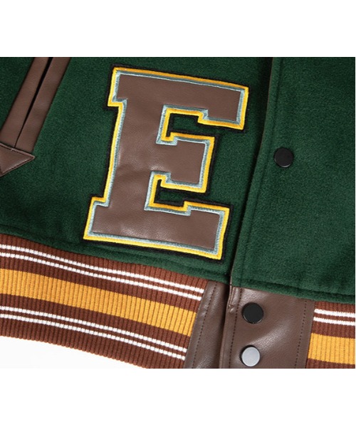 A'GEM/9 × .kom『MAISON EMERALD/メゾン エメラルド』 Varsity Jacket