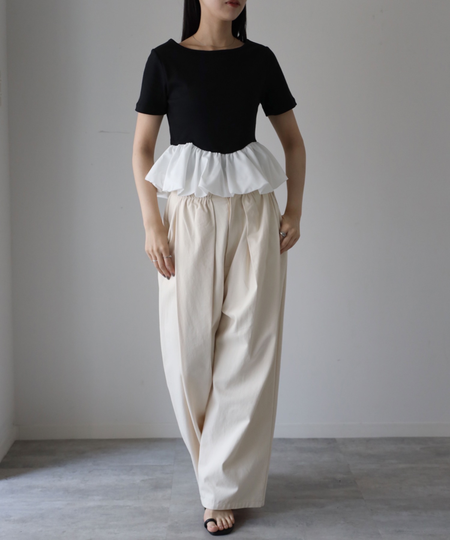 model：164cm. 着用サイズ：FREE