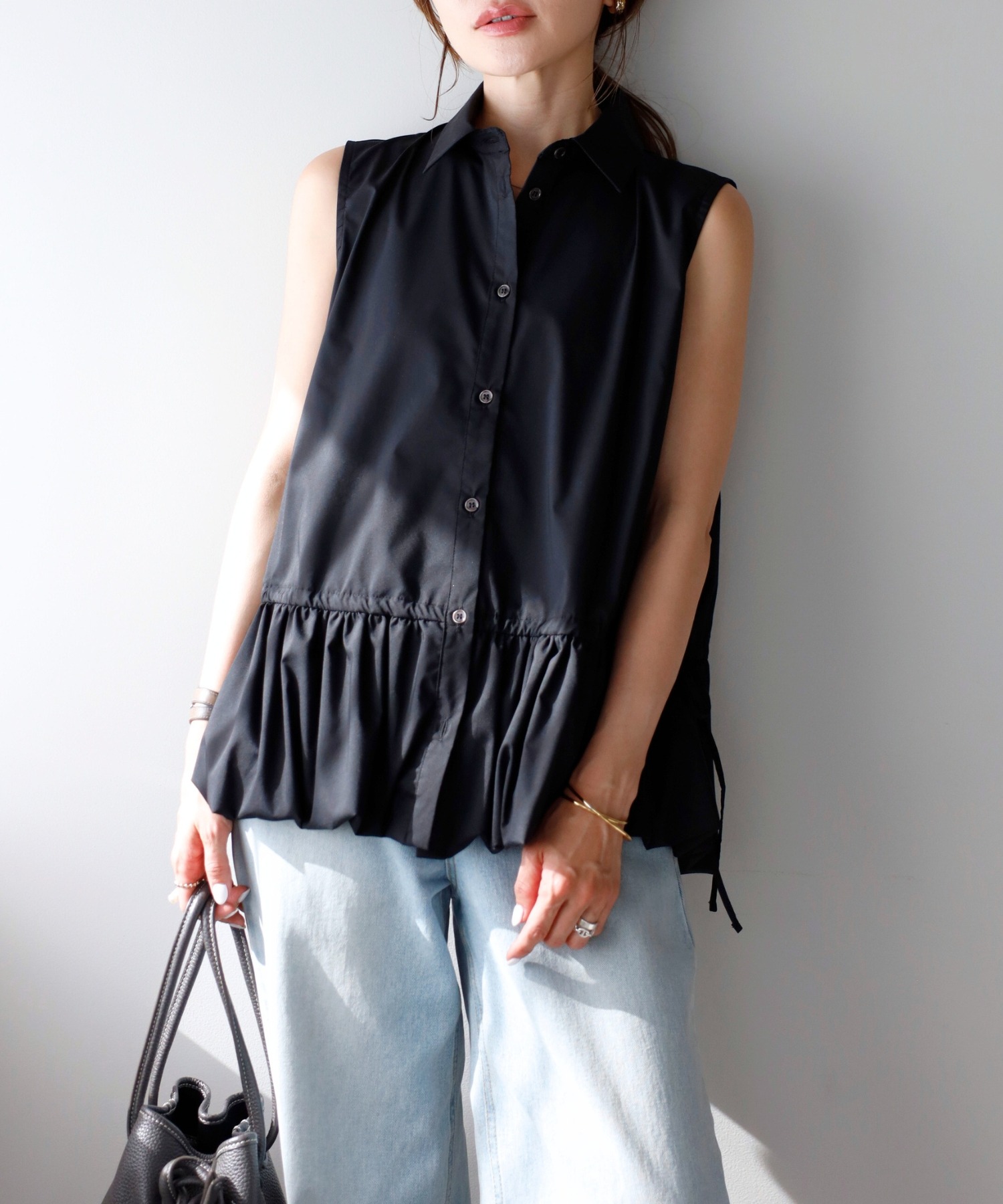 model：H165 着用サイズ：FREE