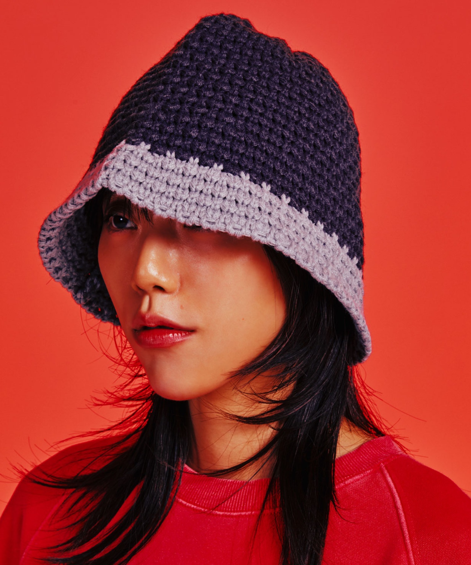 A'GEM/9 × .kom『NICE GHOST CLUB/ナイスゴーストクラブ』 KNIT BUCKET HAT/ニット バケット ハット  韓国ブランドセレクト│A'GEM/9×.KOM【公式】｜韓国・ストリートブランド通販サイト エージェムナイン ドットケーオーエム