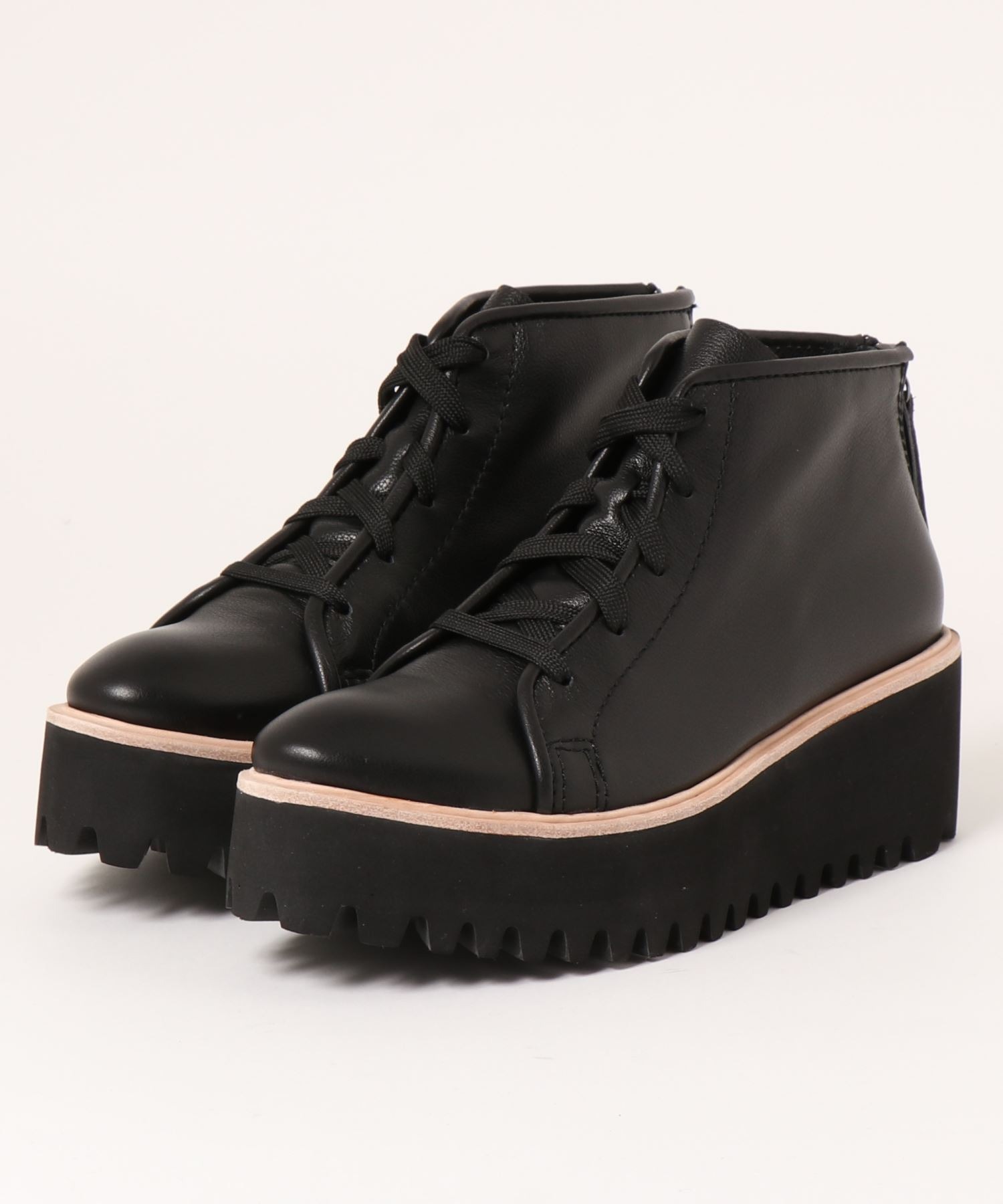 キャタピラーソールレースアップブーツ ALL BLACK│Jeffrey Campbell