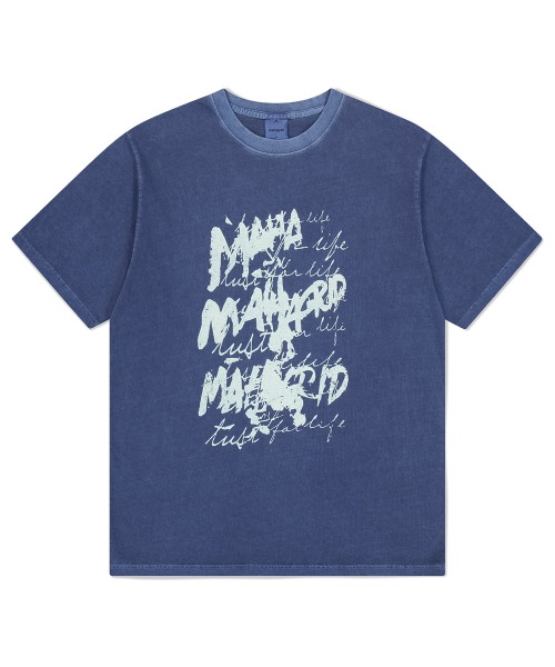 mahagrid/マハグリッド』 WRITER PIGMENT TEE /ライターピグメント