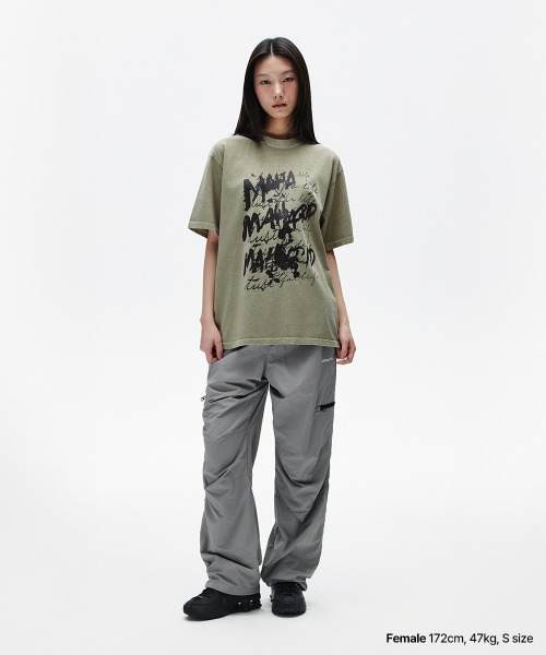 mahagrid/マハグリッド』 WRITER PIGMENT TEE /ライターピグメント