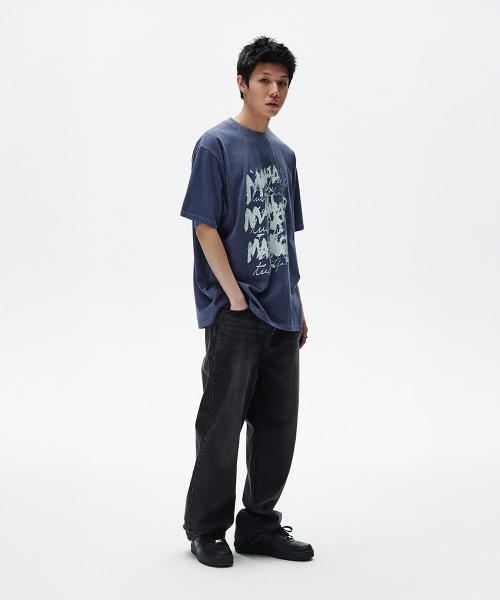 mahagrid/マハグリッド』 WRITER PIGMENT TEE /ライターピグメント