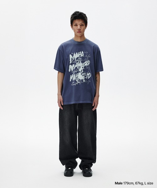 mahagrid/マハグリッド』 WRITER PIGMENT TEE /ライターピグメント