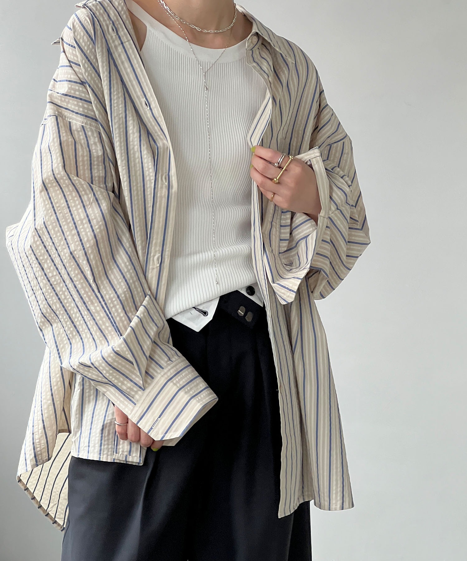 新品 courreges paris シアサッカーストライプ パジャマ上下 シアサッカー」に該当するルームウェアファッション通販 - ZOZOTOWN