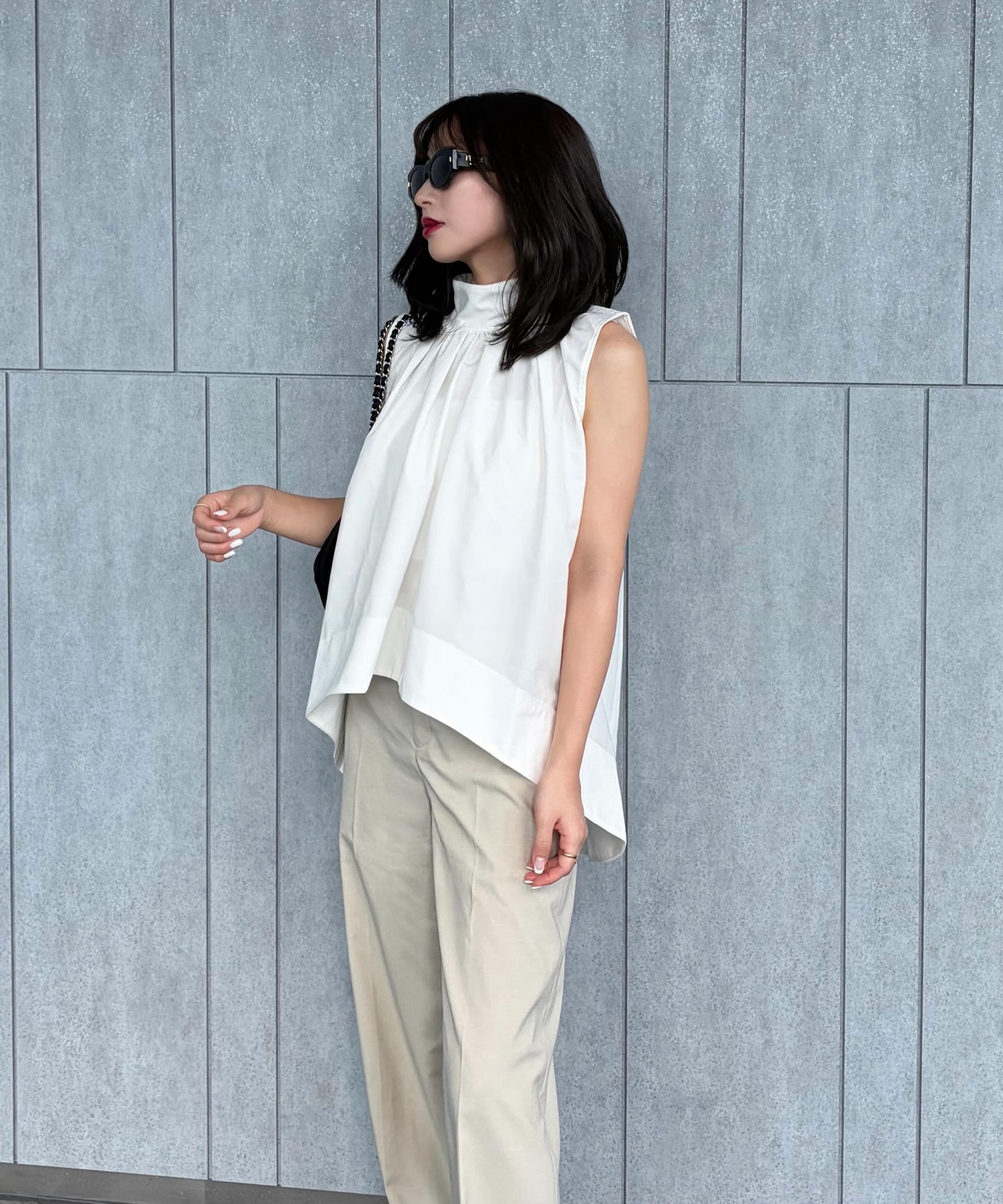 model：H163 着用サイズ：FREE