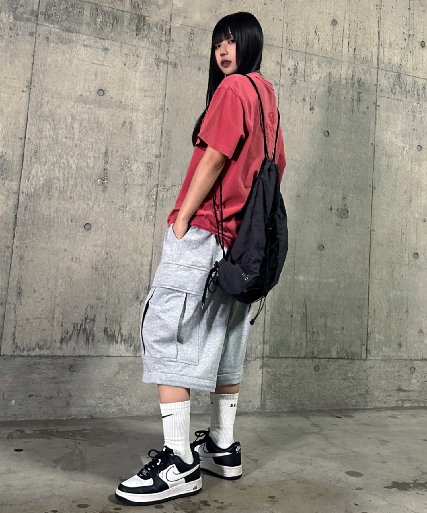 A'GEM/9 × .kom 『A'gem/エージェム』 2WAYスウェットカーゴパンツ A