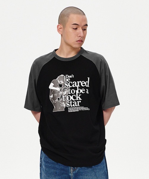 mahagrid/マハグリッド』 ROCKSTAR RAGLAN TEE/ロックスター T
