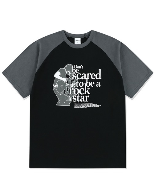[ MAHAGRID]★25SS★韓国人気★OFF SHOULDER RAGLAN TEE mahagrid/マハグリッド』 ROCKSTAR RAGLAN TEE/ロックスター T