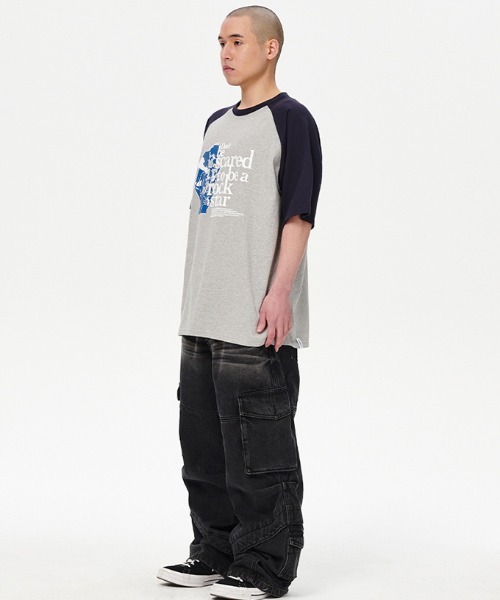 [ MAHAGRID]★25SS★韓国人気★ROCK STAR APPLIQUE TEE Shipping Begin 7/29]ROCK STAR APPLIQUE TEE[WHITE] - MAHAGRID