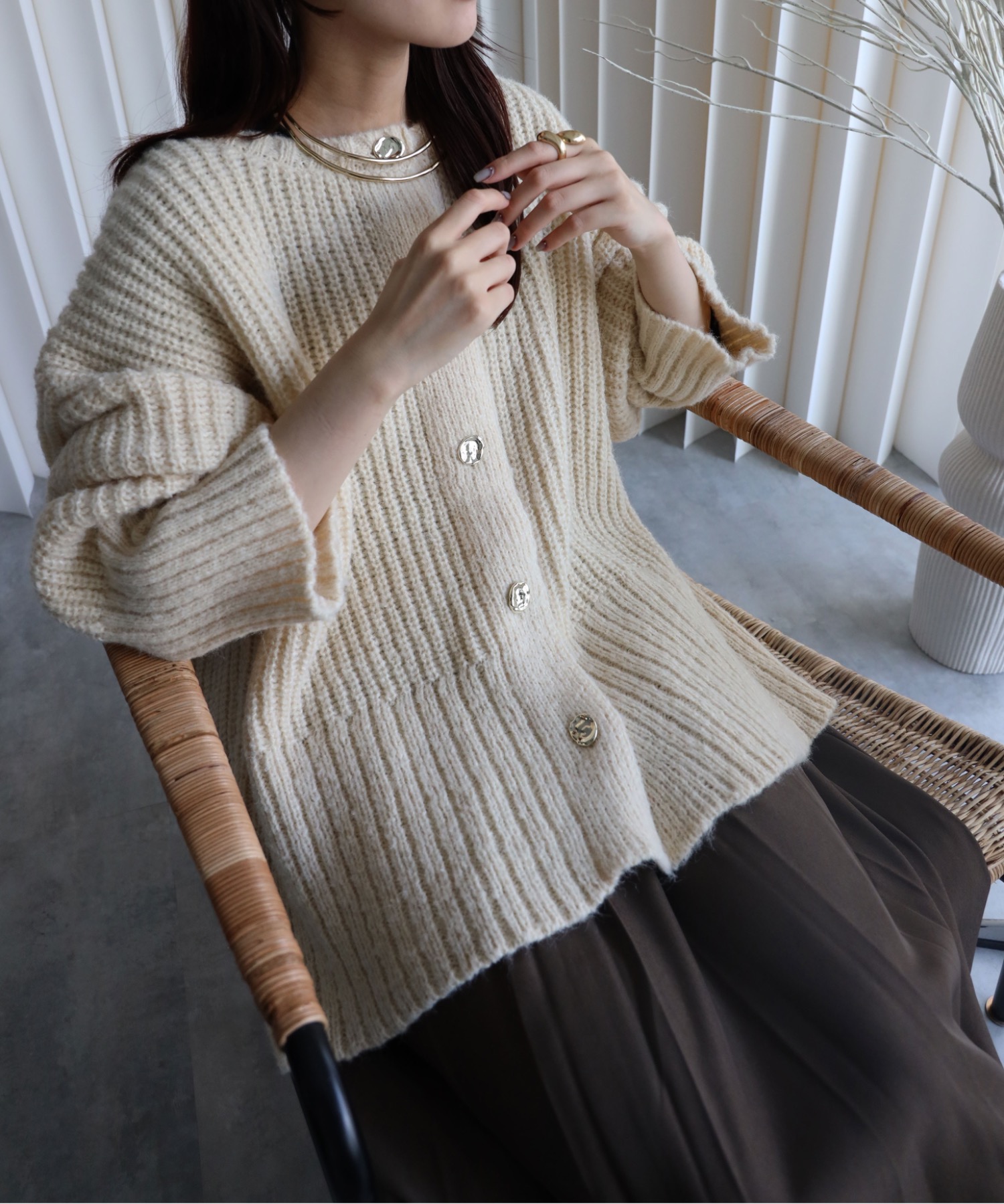 model：164cm. 着用サイズ：FREE