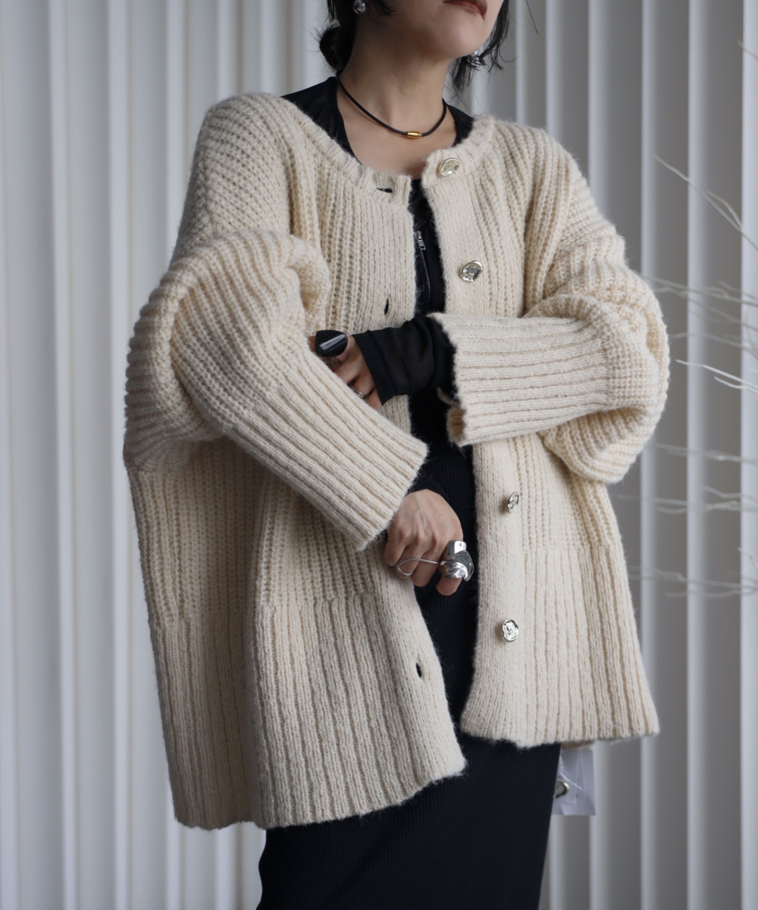 model：155cm. 着用サイズ：FREE