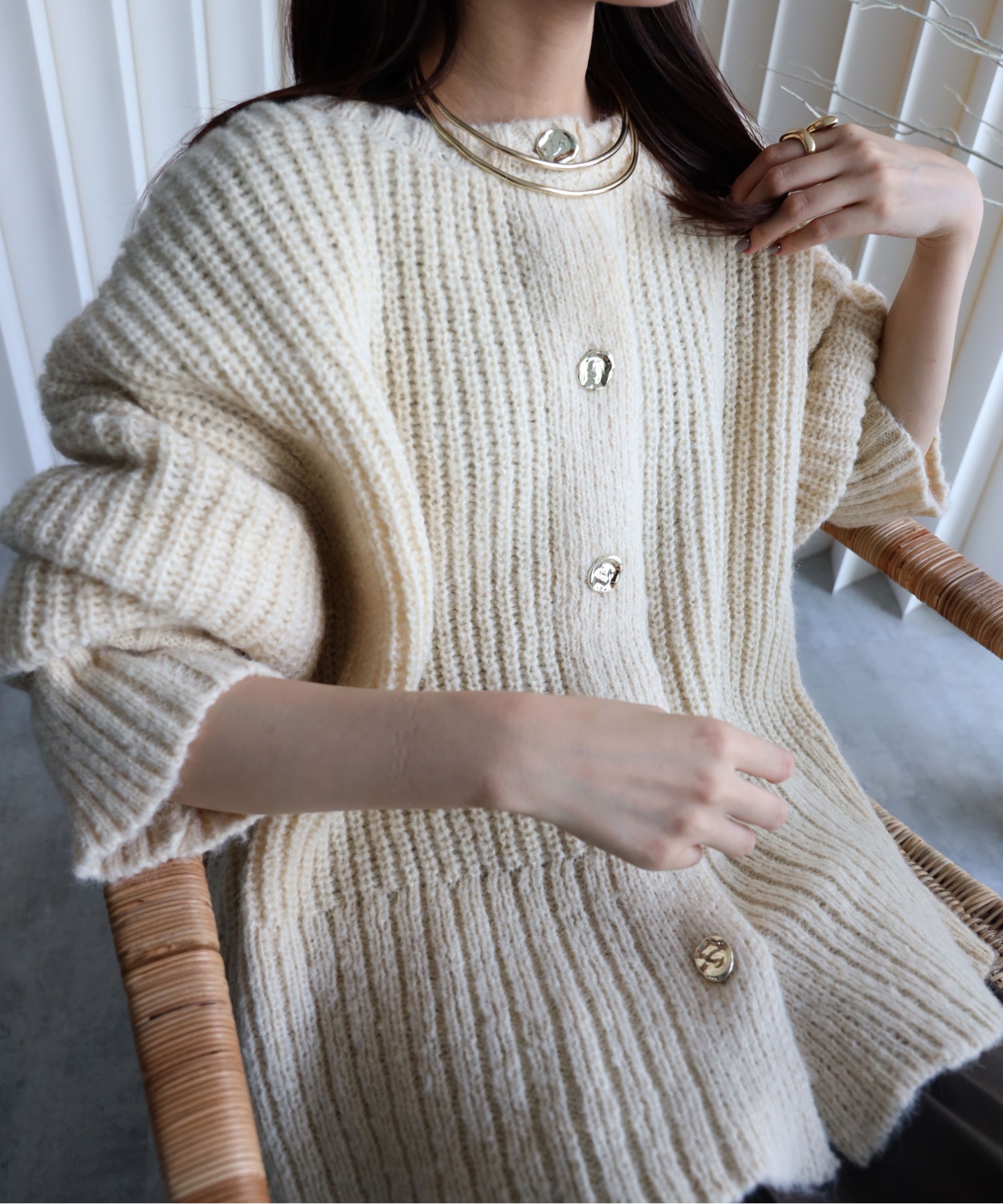 model：164cm. 着用サイズ：FREE