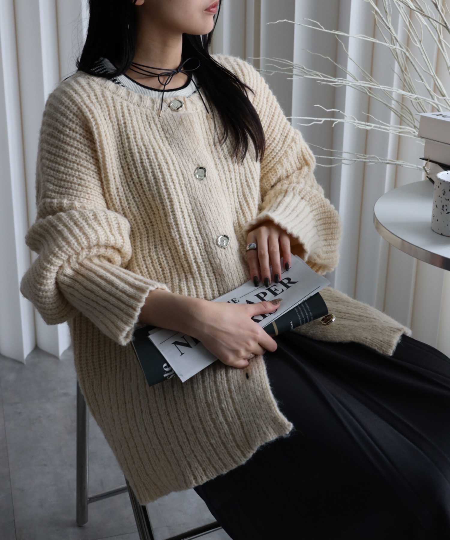 model：164cm. 着用サイズ：FREE