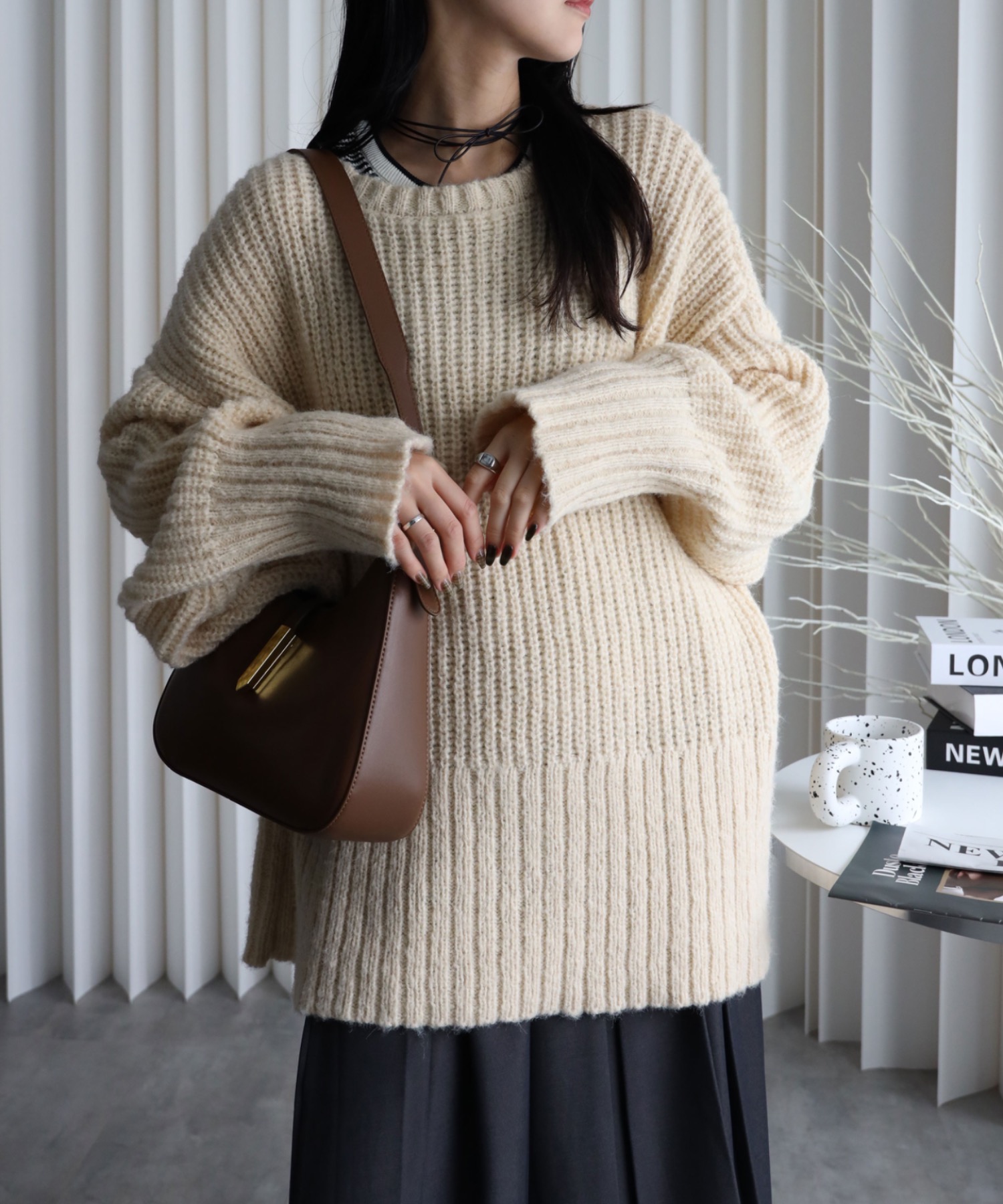 model：164cm. 着用サイズ：FREE