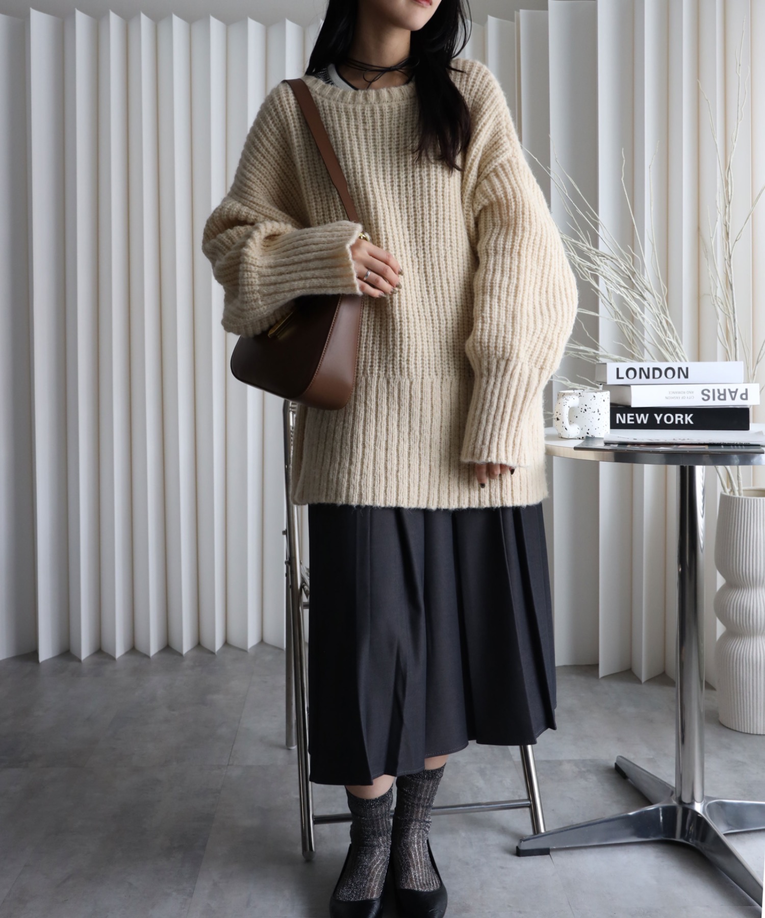 model：164cm. 着用サイズ：FREE