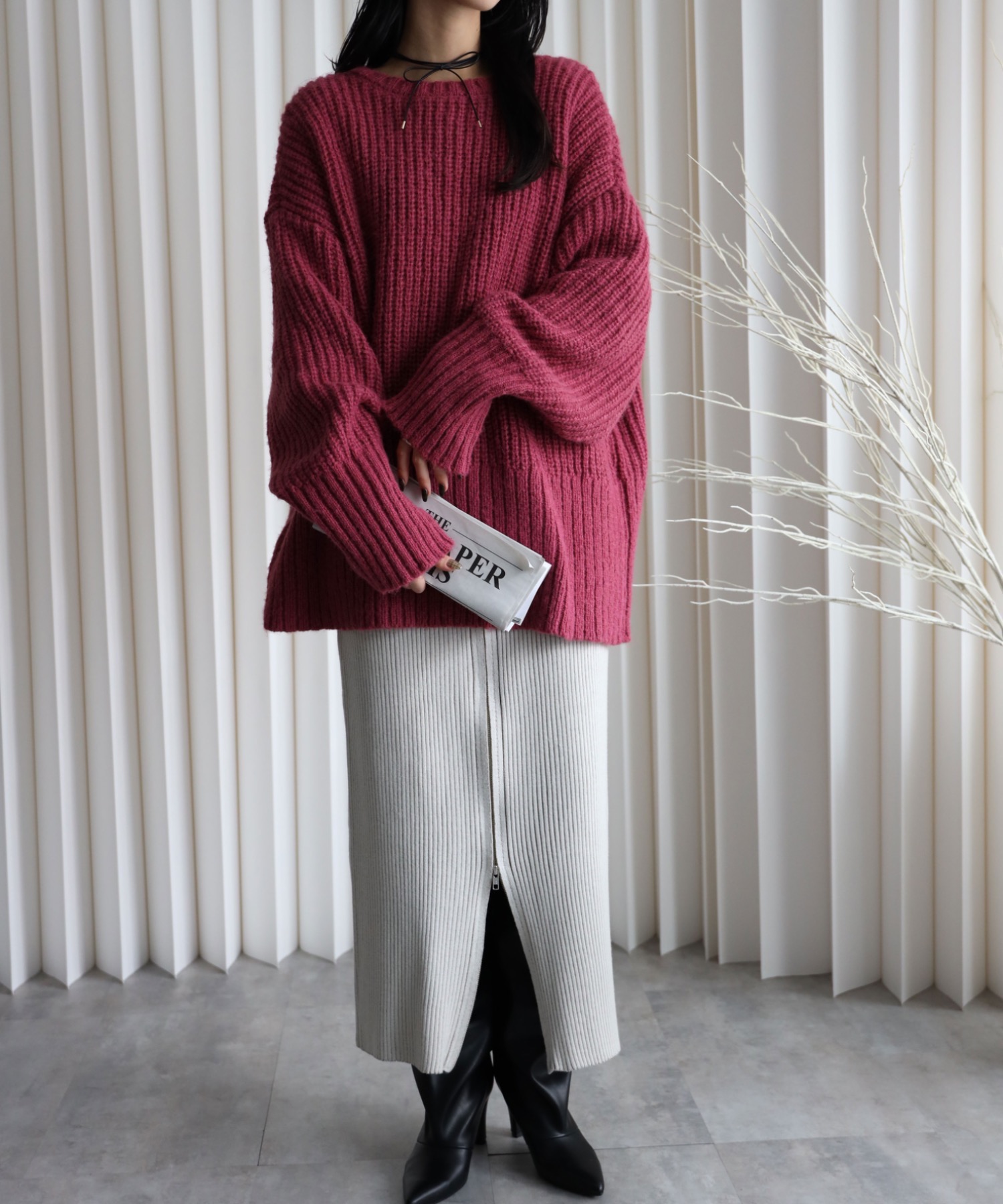 model：164cm. 着用サイズ：FREE