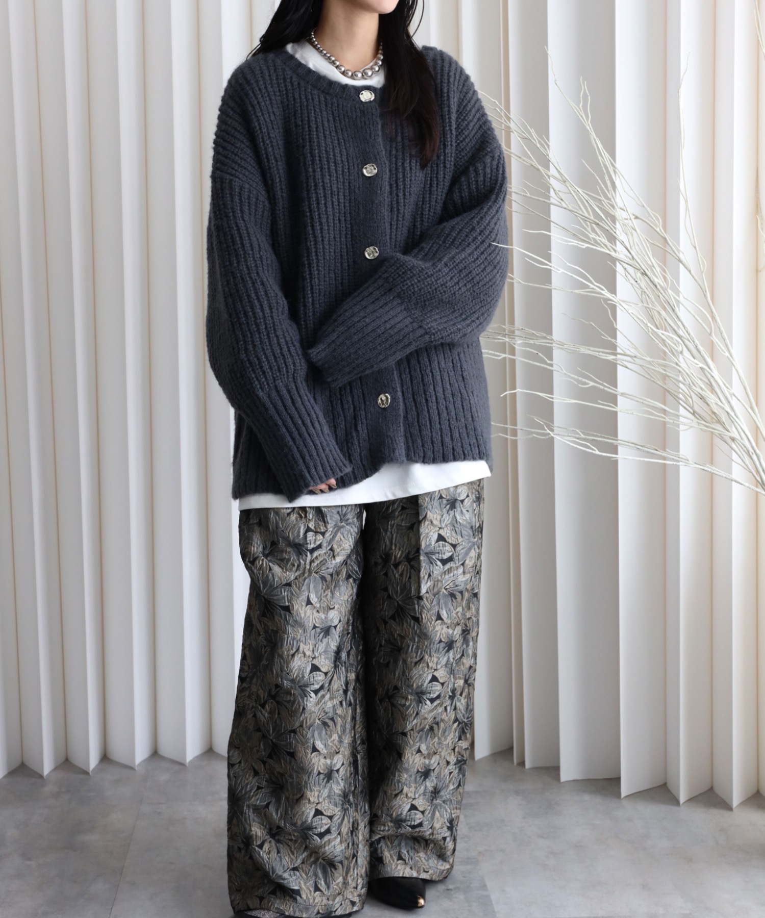 model：164cm. 着用サイズ：FREE