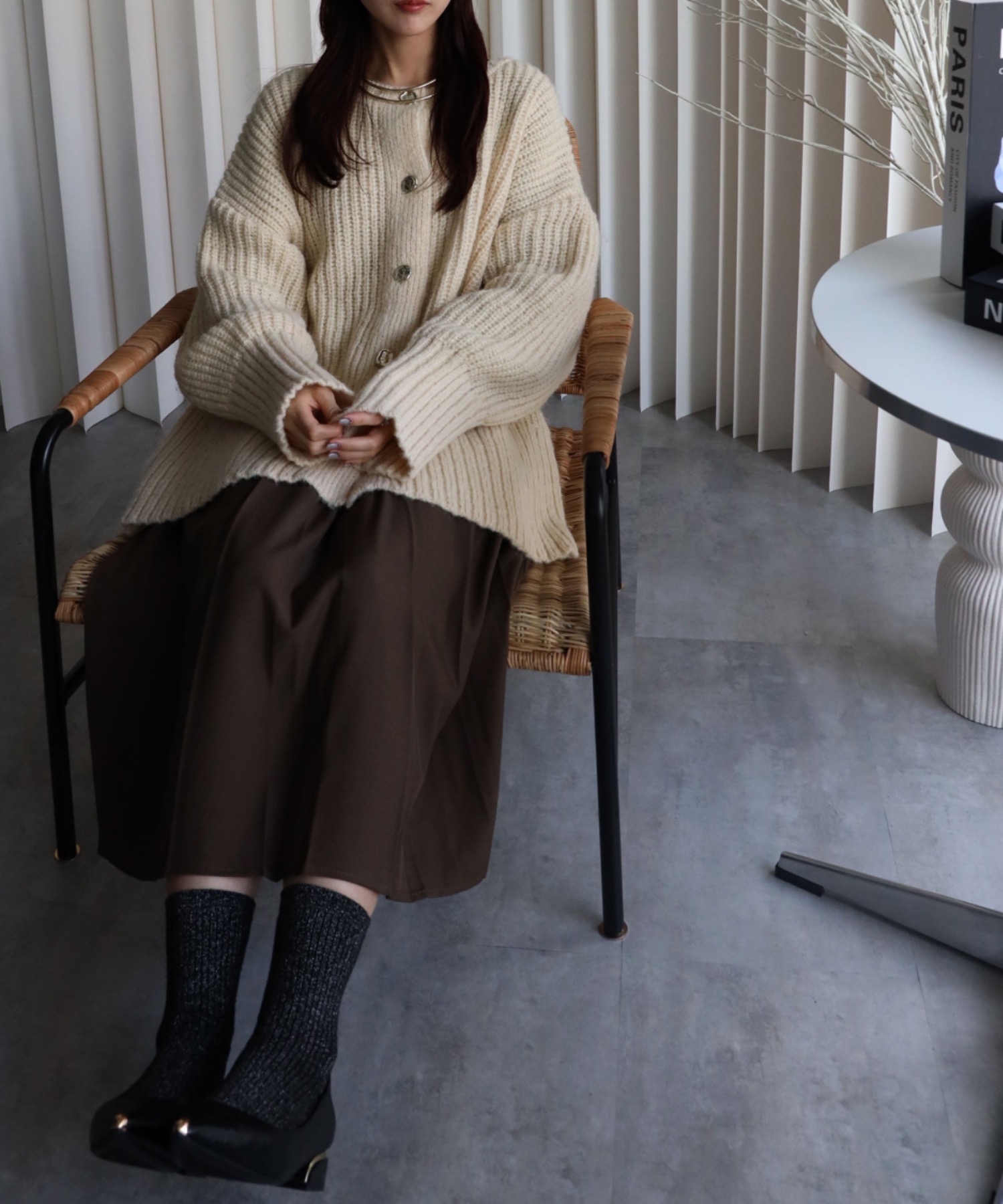 model：164cm. 着用サイズ：FREE