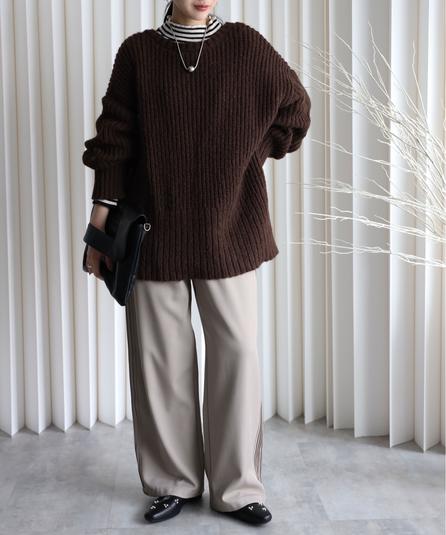 model：164cm. 着用サイズ：FREE
