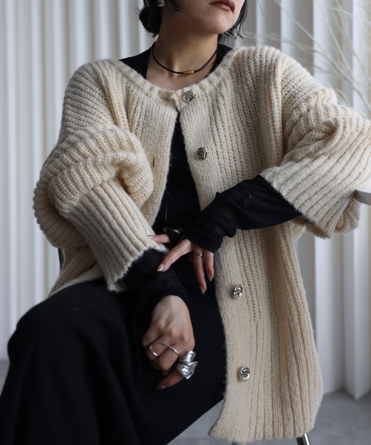 model：155cm. 着用サイズ：FREE