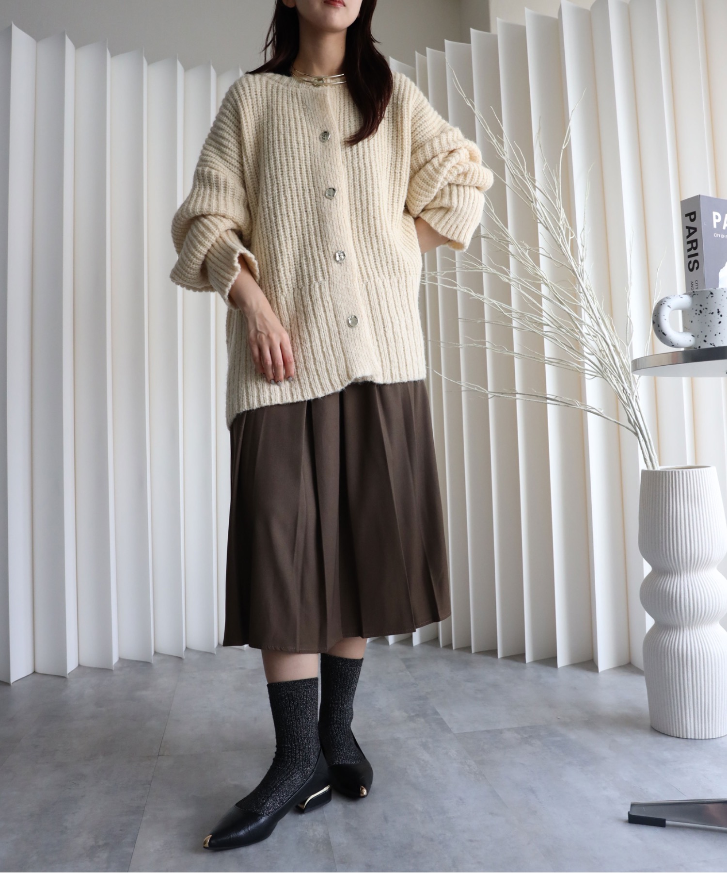 model：164cm. 着用サイズ：FREE