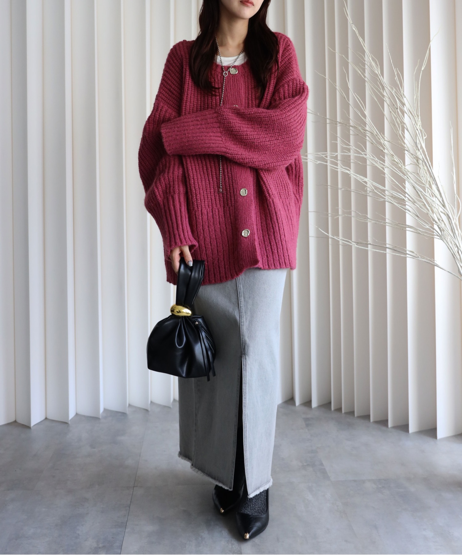 model：164cm. 着用サイズ：FREE