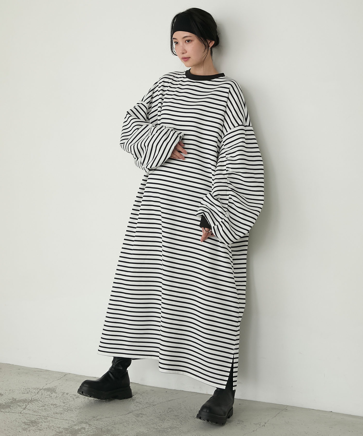 forksy.】エブリデイモンスターギャザースリーブポケットワンピース