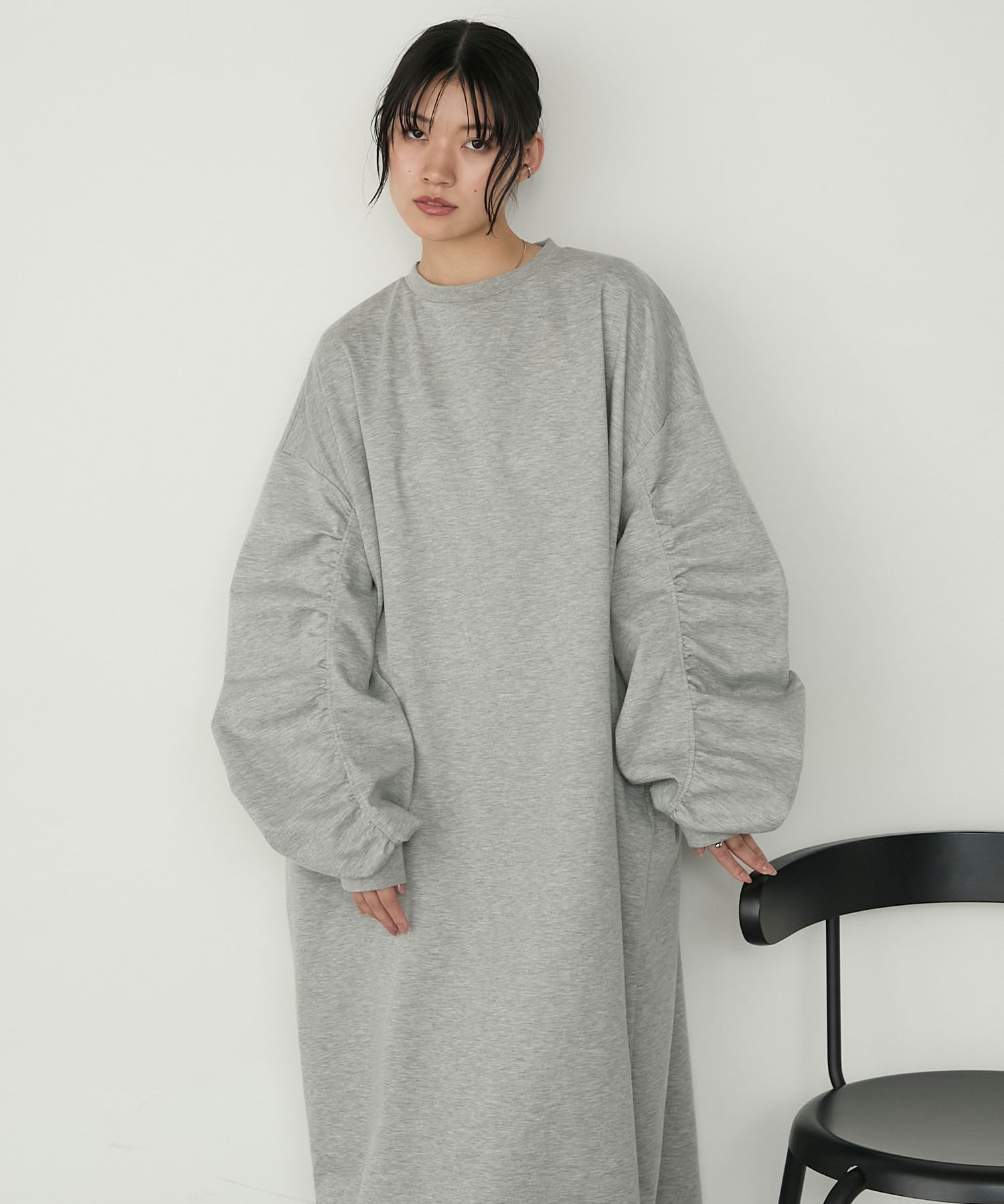 forksy.】エブリデイモンスターギャザースリーブポケットワンピース