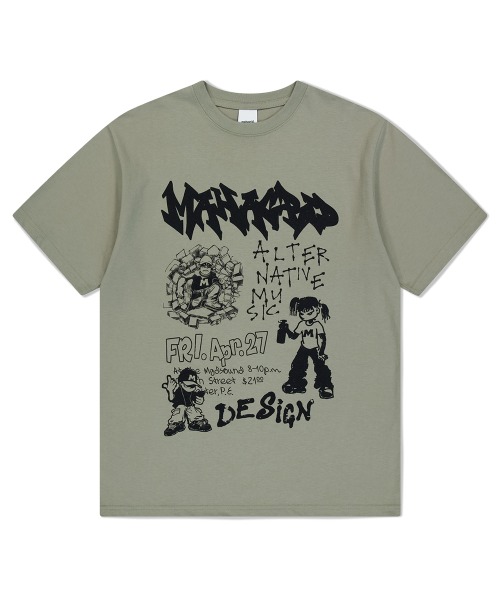 mahagrid/マハグリッド』 STREET CREW TEE /ストリートクルー 半袖T