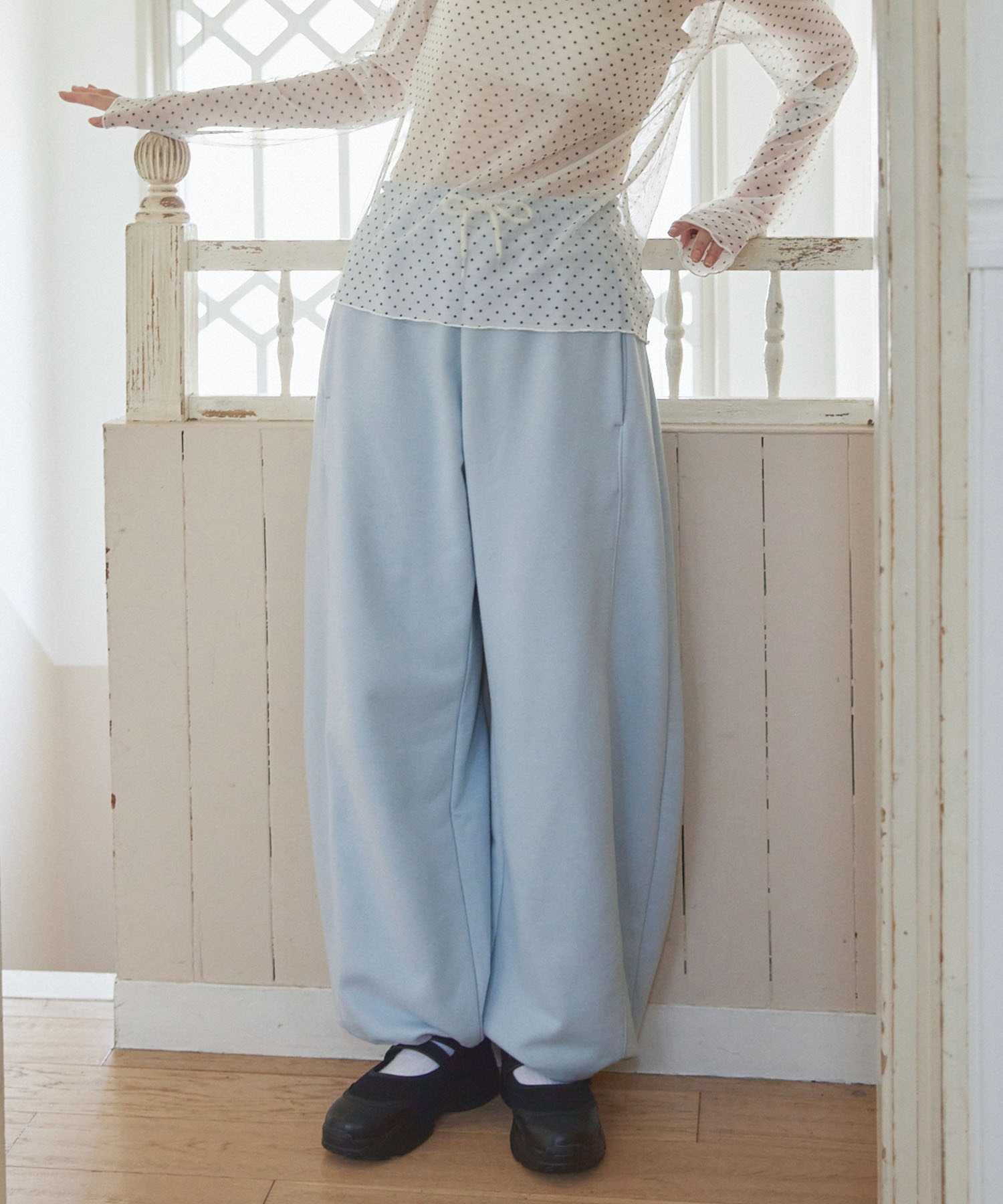 Unblend】ドロスト ヘビーウェイトカーブスウェットパンツ