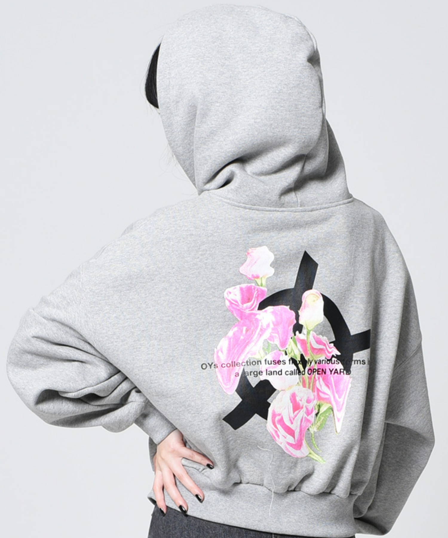 OY/オーワイ』 MELTING FLOWER CROP HOODIE ZIP UP/メルティング ...