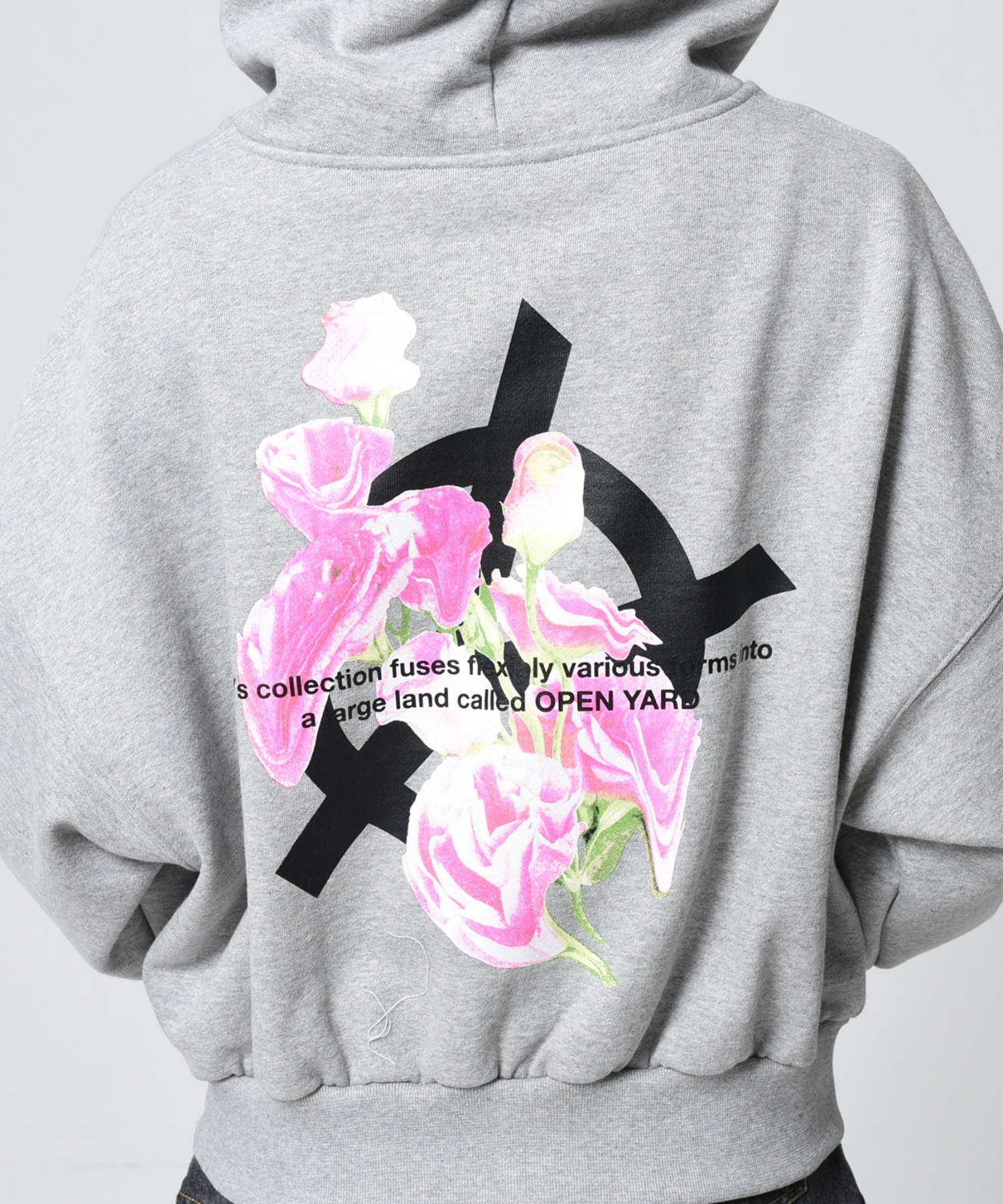 OY/オーワイ』 MELTING FLOWER CROP HOODIE ZIP UP/メルティング OY/オーワイ』 MELTING FLOWER CROP HOODIE ZIP UP/メルティング