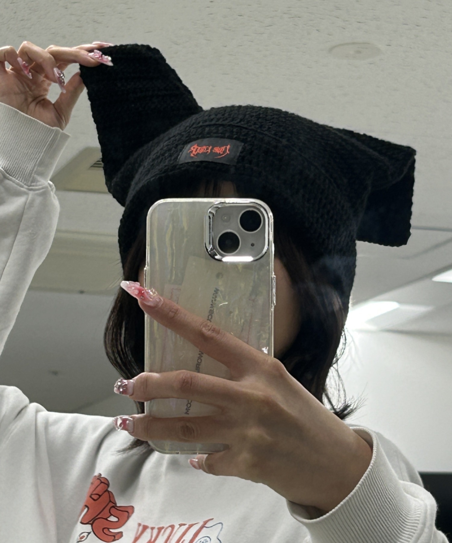 love ear art ビーニー　バーガンディ NEIGHBORHOOD - love ear art ニット帽 ビーニー キムタク 長瀬