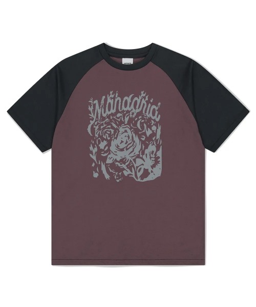 mahagrid/マハグリッド』ROSE RAGLAN TEE PURPLE /ローズラグラン T
