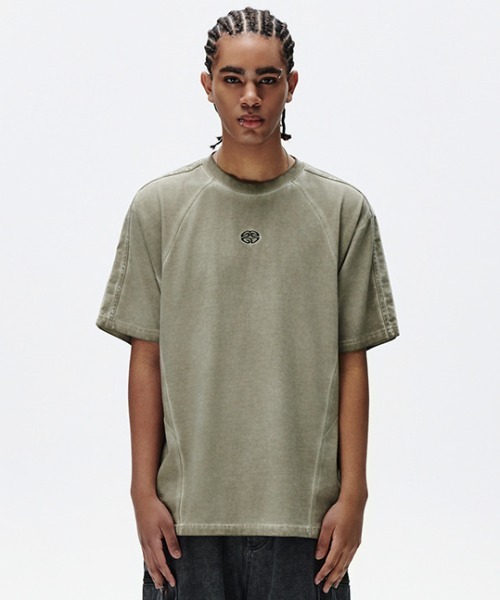【mahagrid】23SS★ BREAK PIGMENT TEE DON'T PANIC PIGMENT TEE[BEIGE] - MAHAGRID