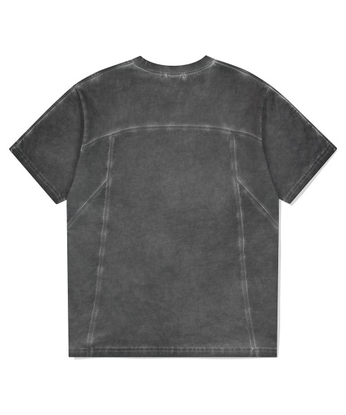 [ MAHAGRID]★25SS★韓国人気★WASHED CURVED TEE MAHAGRID]☆25SS☆韓国人気☆WASHED CURVED TEE